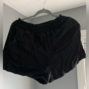 Black Flowy Shorts